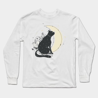 Moonlight cat Long Sleeve T-Shirt